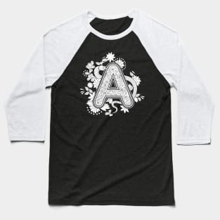 Doodle image with letter A Baseball T-Shirt